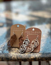 Filigree Scroll Earrings # 1074