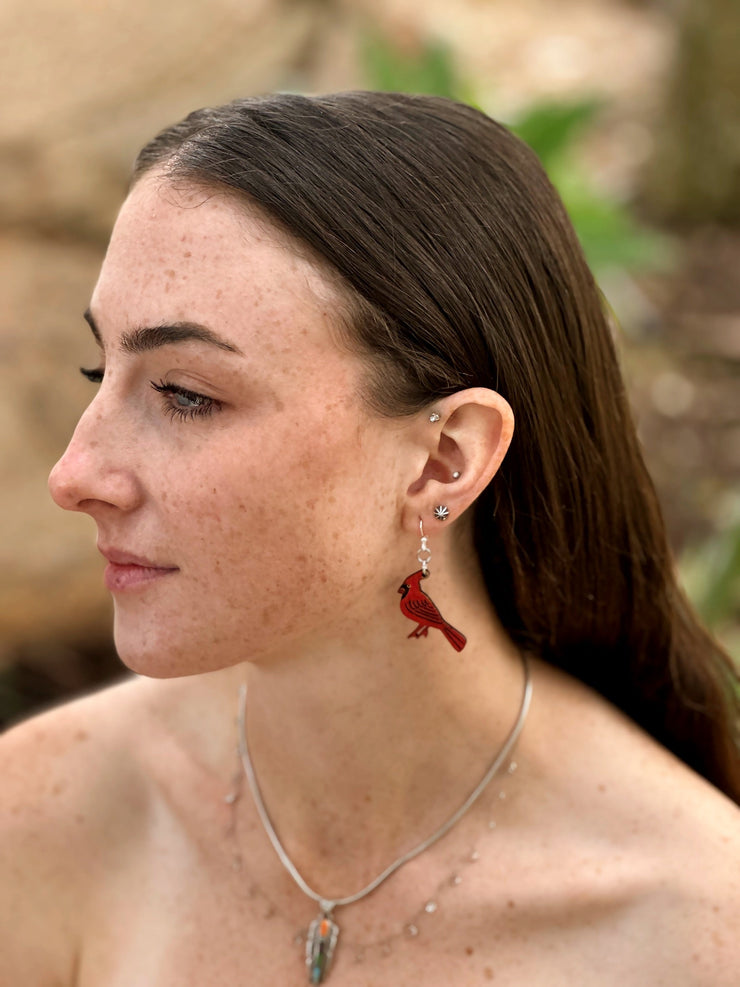 Cardinal Earrings 