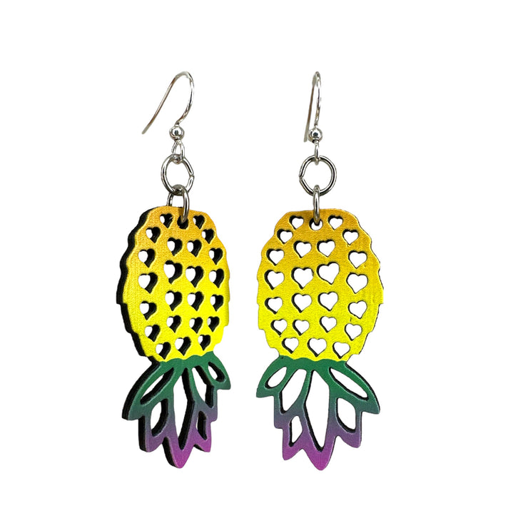 Upside-Down Pineapple Love Earrings 