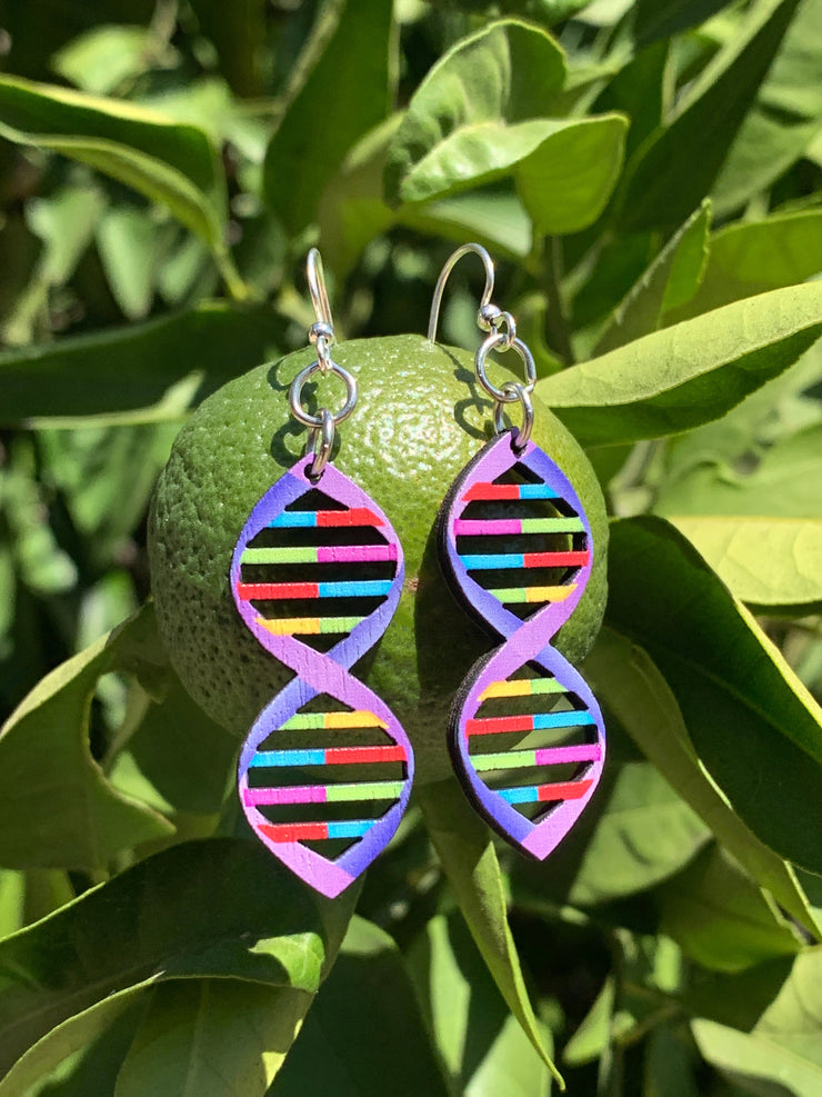 Vibrant DNA Earrings 