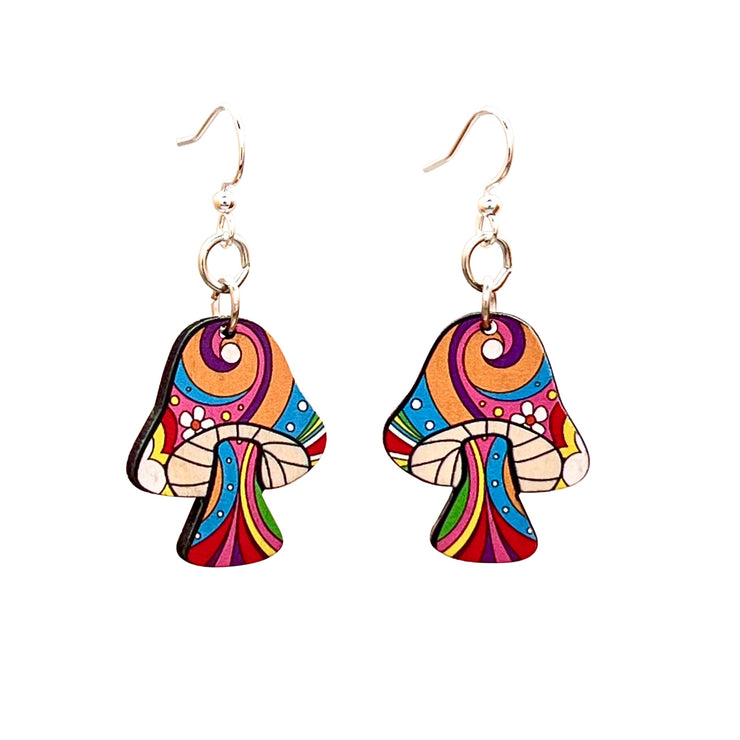 Psychedelic Mushroom Earrings 