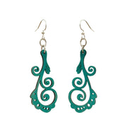 Finned Scroll Earrings #1750