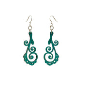 Finned Scroll Earrings #1750