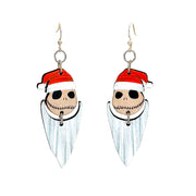 Christmas Skeleton Head Earrings #1758