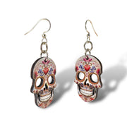 Sugar Skull Heart Earrings #1791