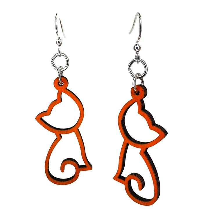 Kitten Outline Earrings 