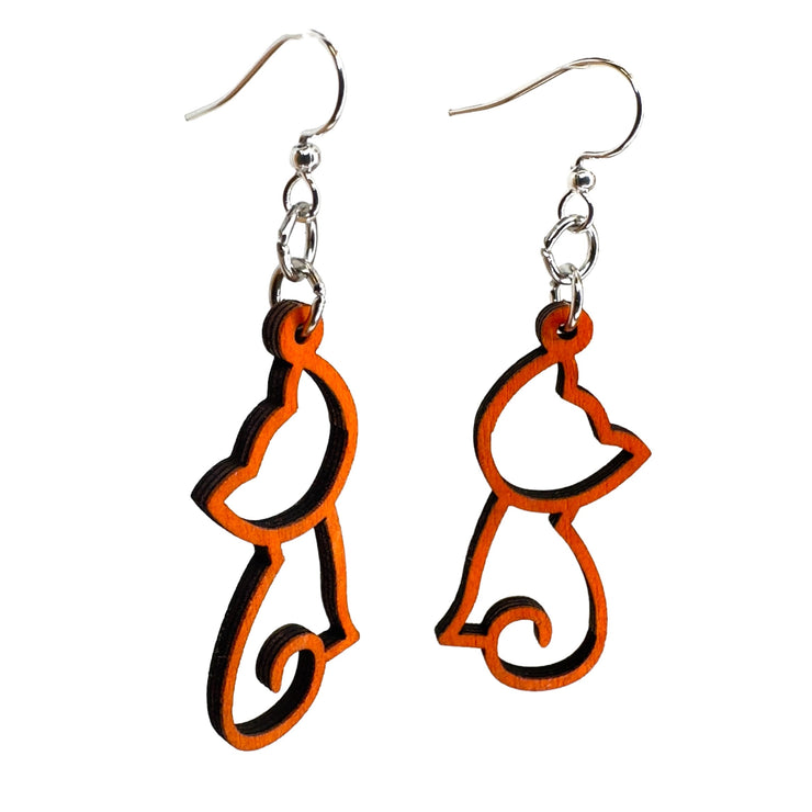 Kitten Outline Earrings 