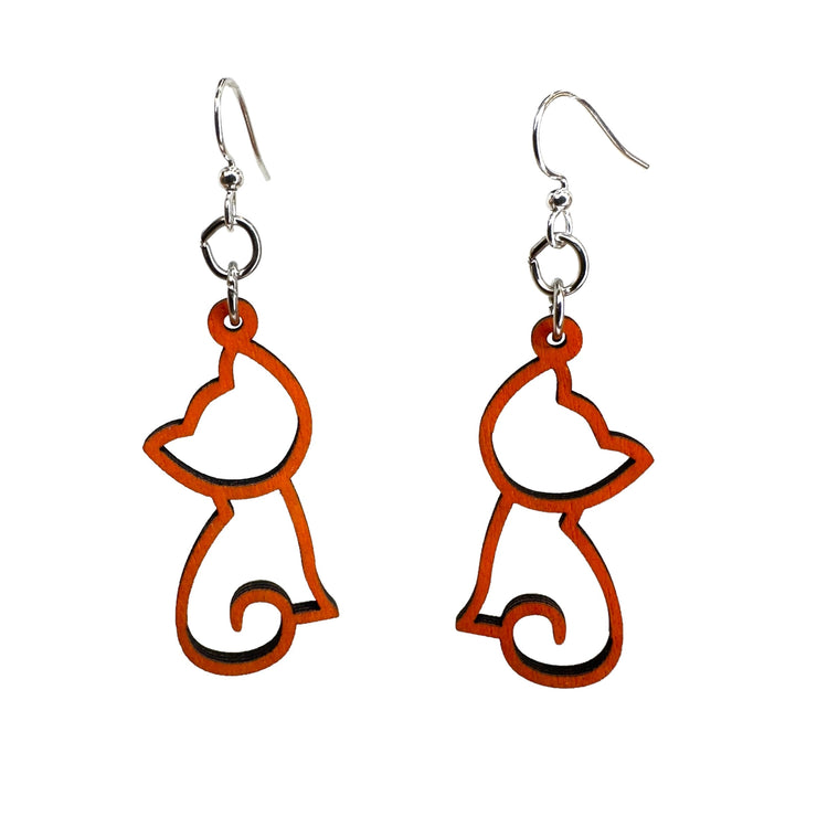 Kitten Outline Earrings 