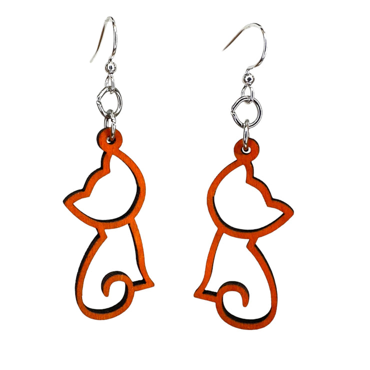 Kitten Outline Earrings 