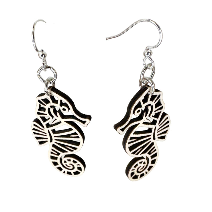 Seahorse Cut Out Earrings 