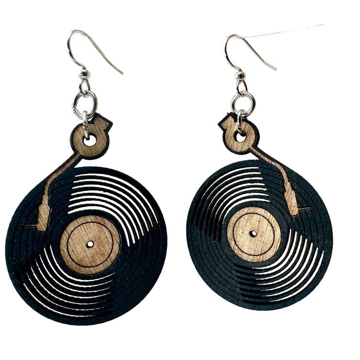 Vinyl Record Earrings 