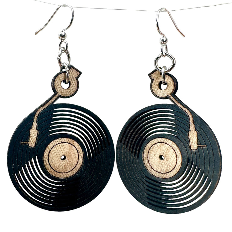 Vinyl Record Earrings 