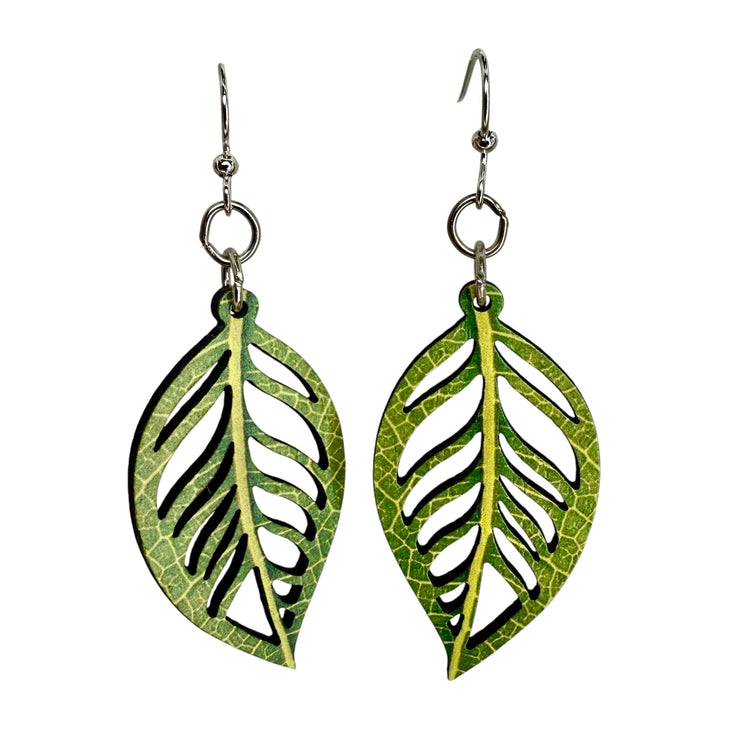 Chlorophyll Leaf Earrings 