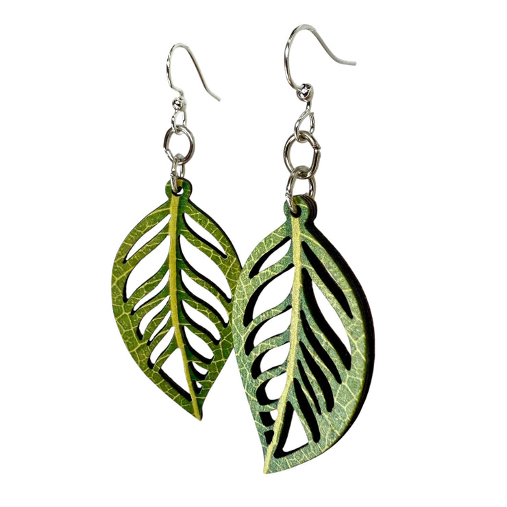 Chlorophyll Leaf Earrings 