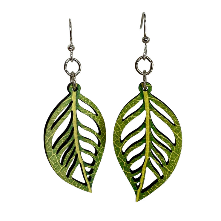 Chlorophyll Leaf Earrings 