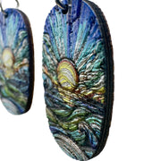 Mosaic Ocean Blossom Earrings #219