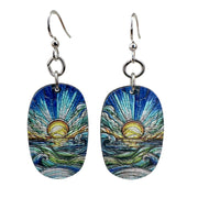 Mosaic Ocean Blossom Earrings #219