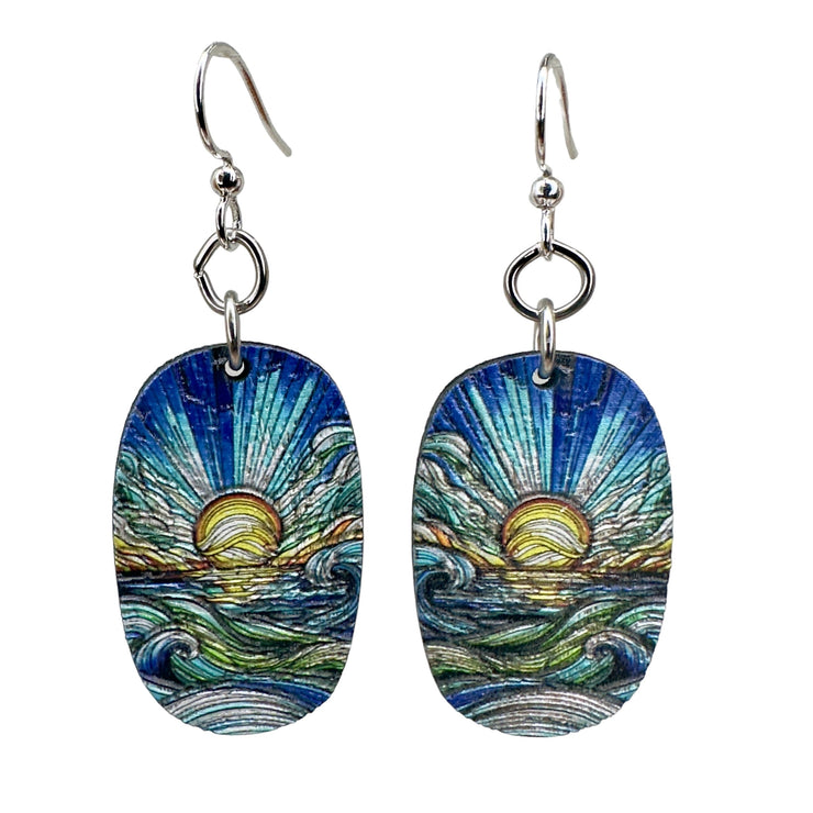 Mosaic Ocean Blossom Earrings 