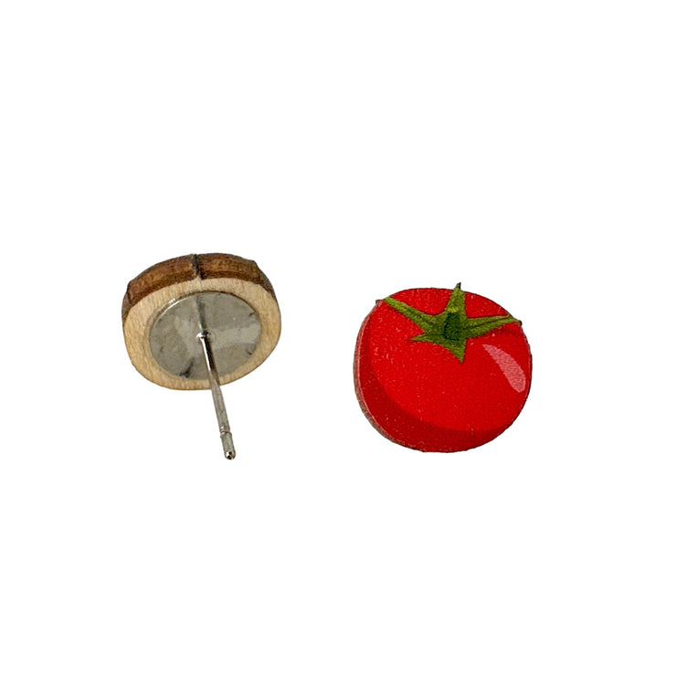 Tomato Stud Earrings 