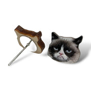 Grumpy Cat Stud Earrings #3114