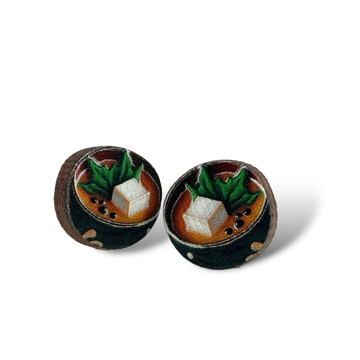 Miso Soup Stud Earrings 