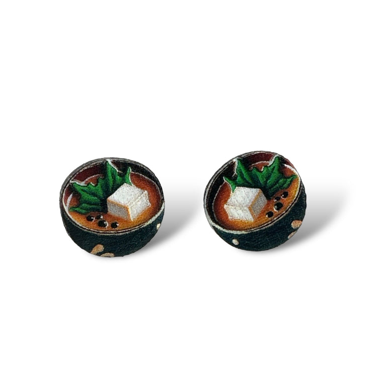 Miso Soup Stud Earrings 