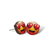 Heart Eye Emoji Stud Earrings #3120