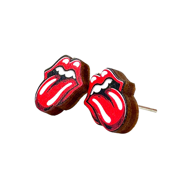 Iconic Tongue and Lips Stud Earrings 