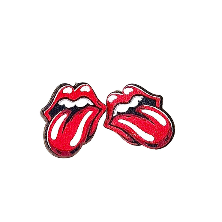 Iconic Tongue and Lips Stud Earrings 