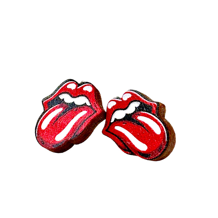 Iconic Tongue and Lips Stud Earrings 