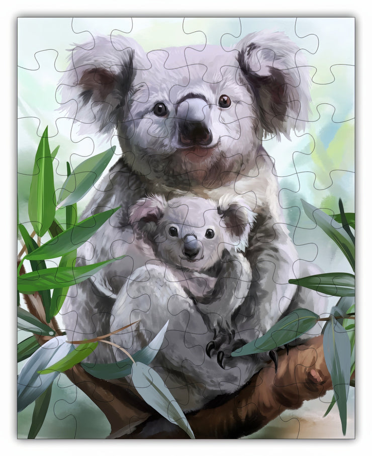 Cuddle Koala Loving on Her Baby Puzzle - 48PCS - 