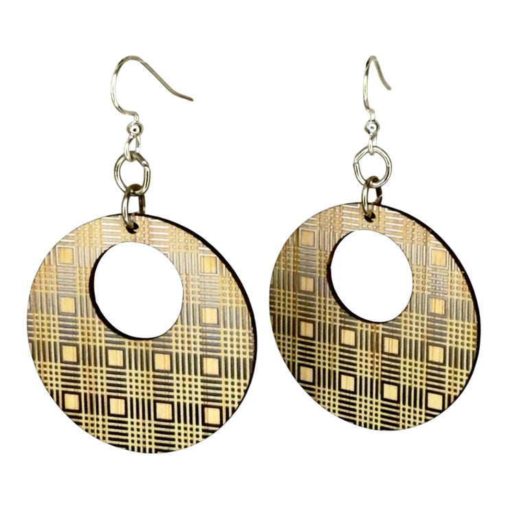 Crosshatch Bamboo Earrings 