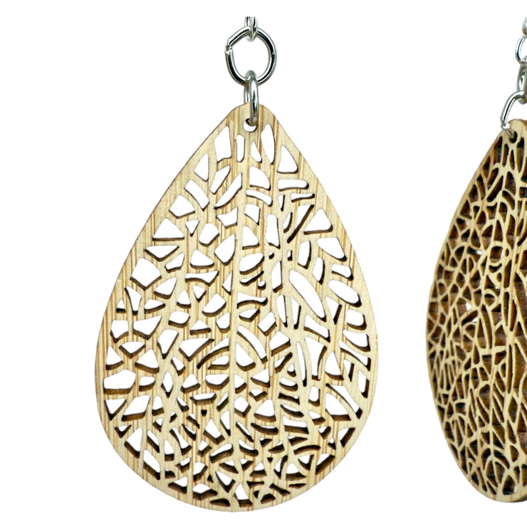 Labyrinth Leaf Bamboo Earrings 