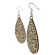 Labyrinth Leaf Bamboo Earrings #949