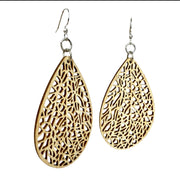 Labyrinth Leaf Bamboo Earrings #949