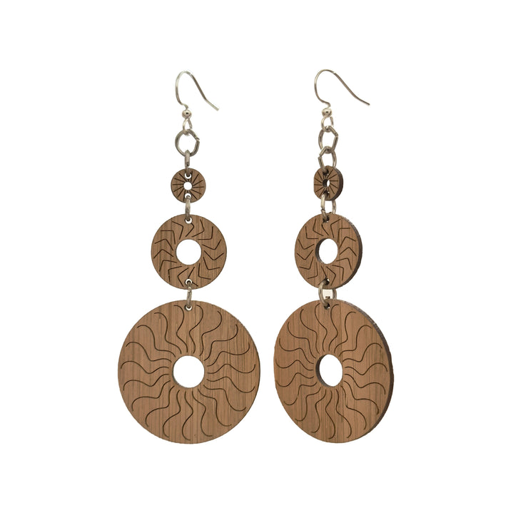 Momentum Circles Bamboo Earrings 