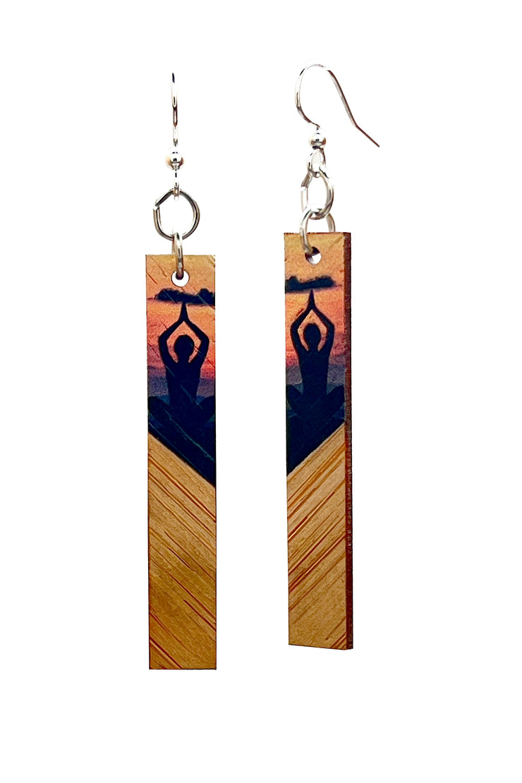 Easy Pose Bamboo Earrings 