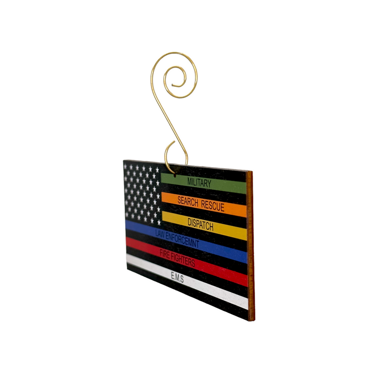 Emergency Responders Thin Line Ornament 