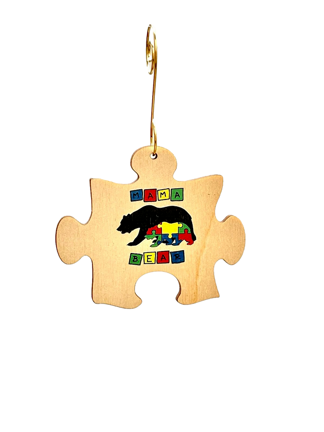 Autism Mama Bear Ornament 