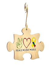 Peace, Love, Able Ornament #9869