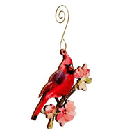 Cardinal on Cherry Blossom Ornament #9875