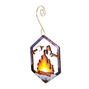 Campfire with marshmallows Ornament #9895