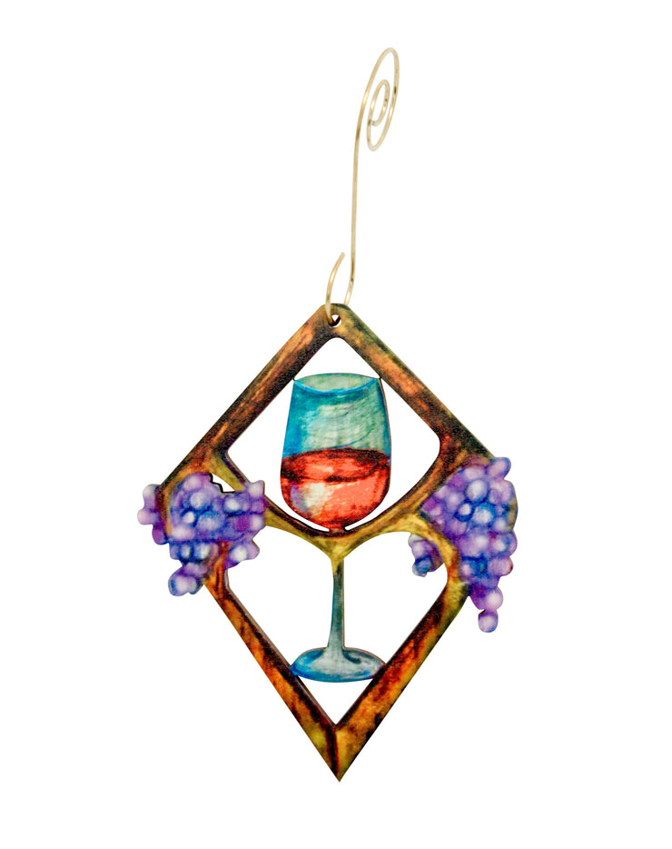 Heart in Wine Ornament 