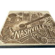 Nashville Music City Guitar Maple Magnet #MM518