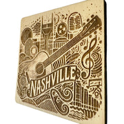 Nashville Music City Guitar Maple Magnet #MM518