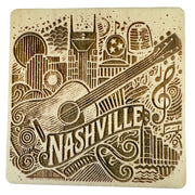 Nashville Music City Guitar Maple Magnet #MM518