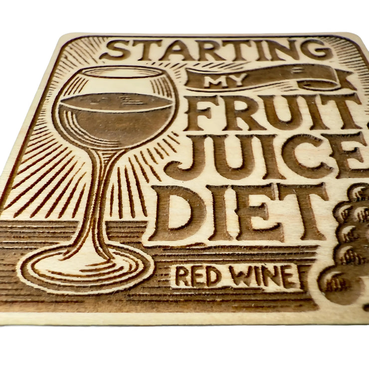 Red Wine Juice Diet Maple Magnet 