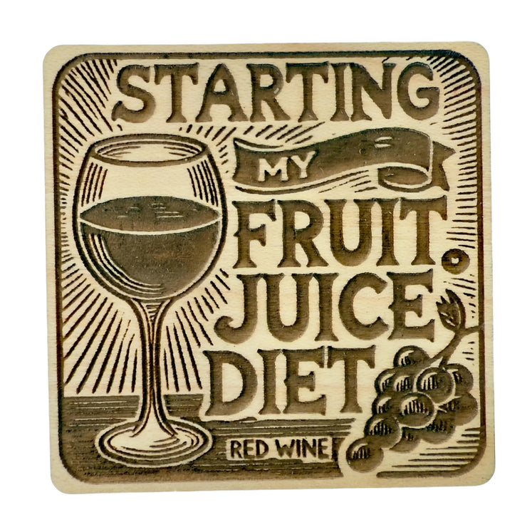 Red Wine Juice Diet Maple Magnet 