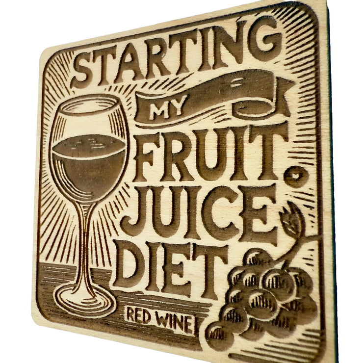 Red Wine Juice Diet Maple Magnet 