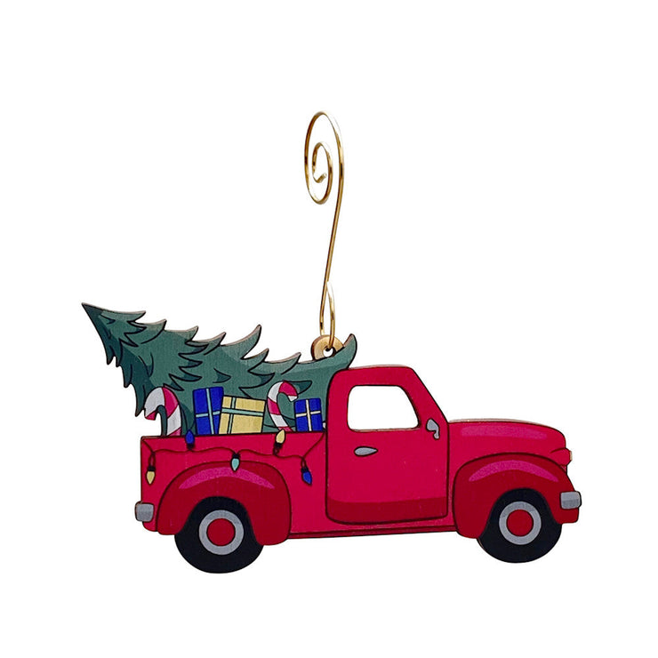 Christmas Tree and Truck Ornament 